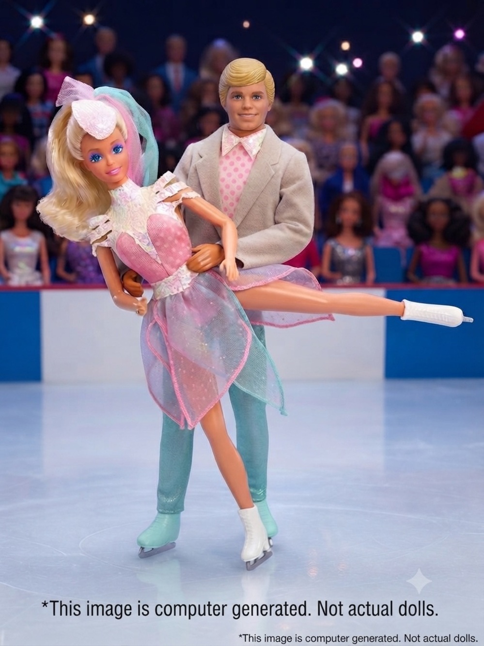 1989 Ice Capades Barbie and Ken Vintage Doll Set (Lot of 2)